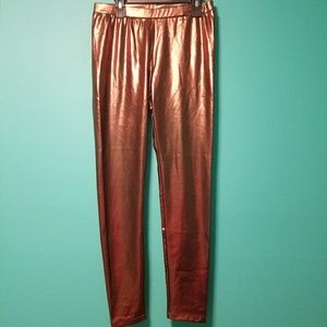 $Final price$ NWOT metallic bronze liquid leggings